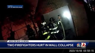 Firefighters injured in wall collapse on Sprague Street