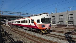 9982次EM80綜合軌道檢測車與167次自強號在斗六車站交會