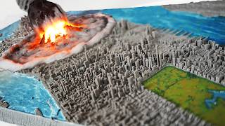 Asteroid Impact in New York  Diorama