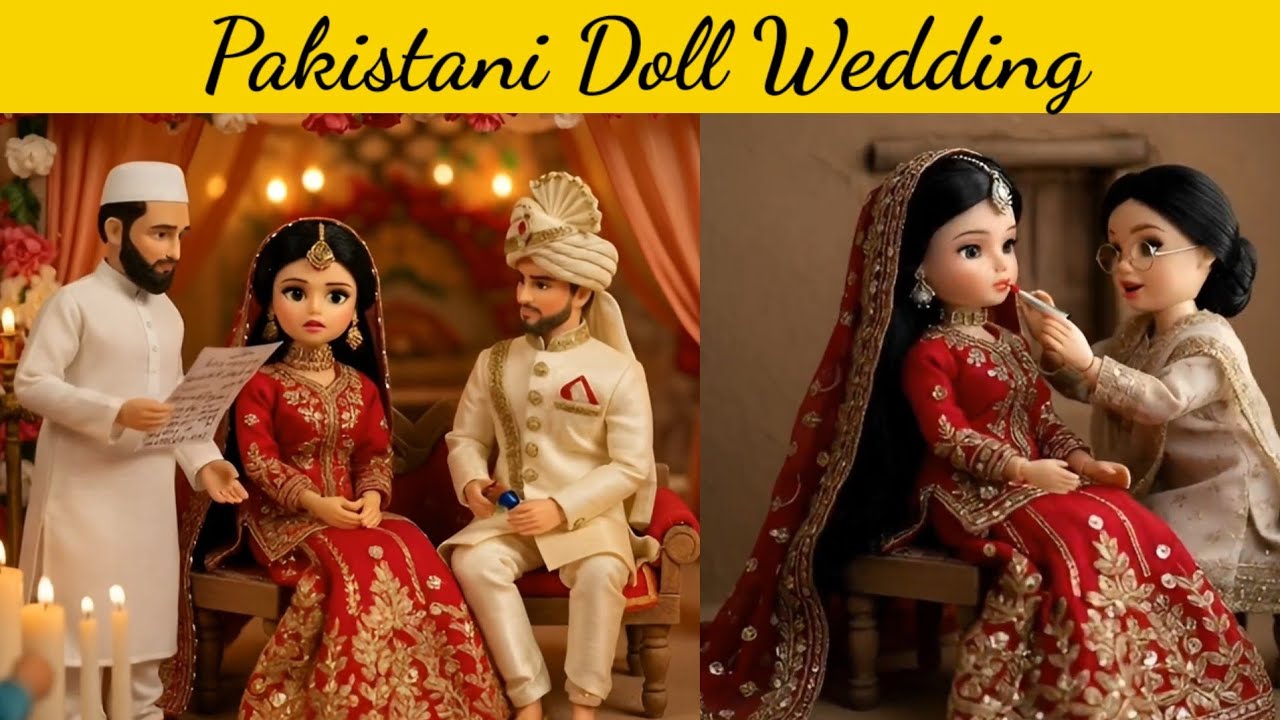 Barbie Doll Wedding|Miniature Doll Wedding Dance|Pakistani Shadi