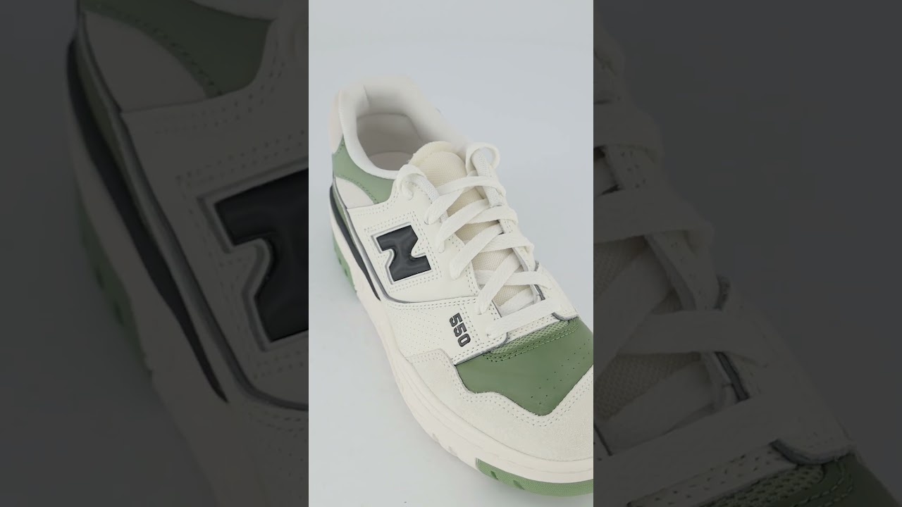 Tênis New Balance 550 Bege e Verde - Futfanatics