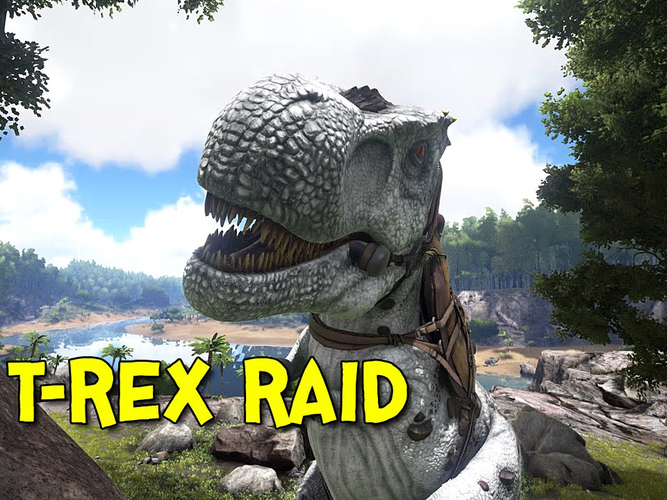 TREX RAID! Ark Survival Evolved Ep.3 YouTube