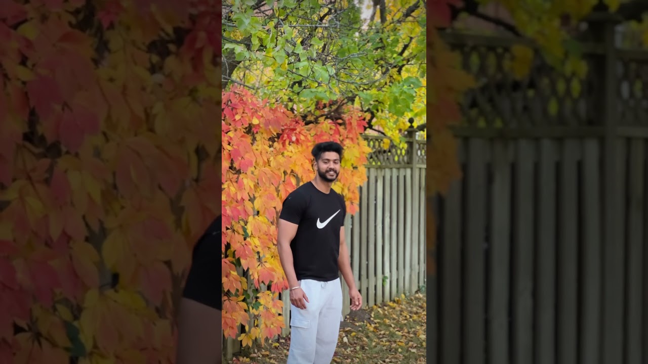 Watch the background🍁👀. 