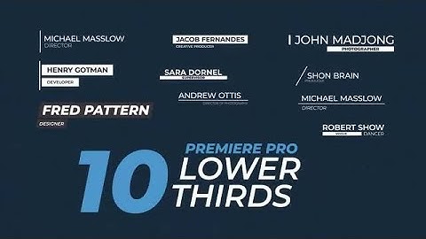 10 Clean Lower Thirds Motion Graphics Templates