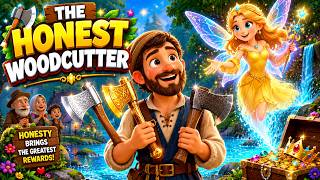 🌟 The Honest Woodcutter | Magical Bedtime Story for Kids | Moral Story About Honesty | Kids Fun Time