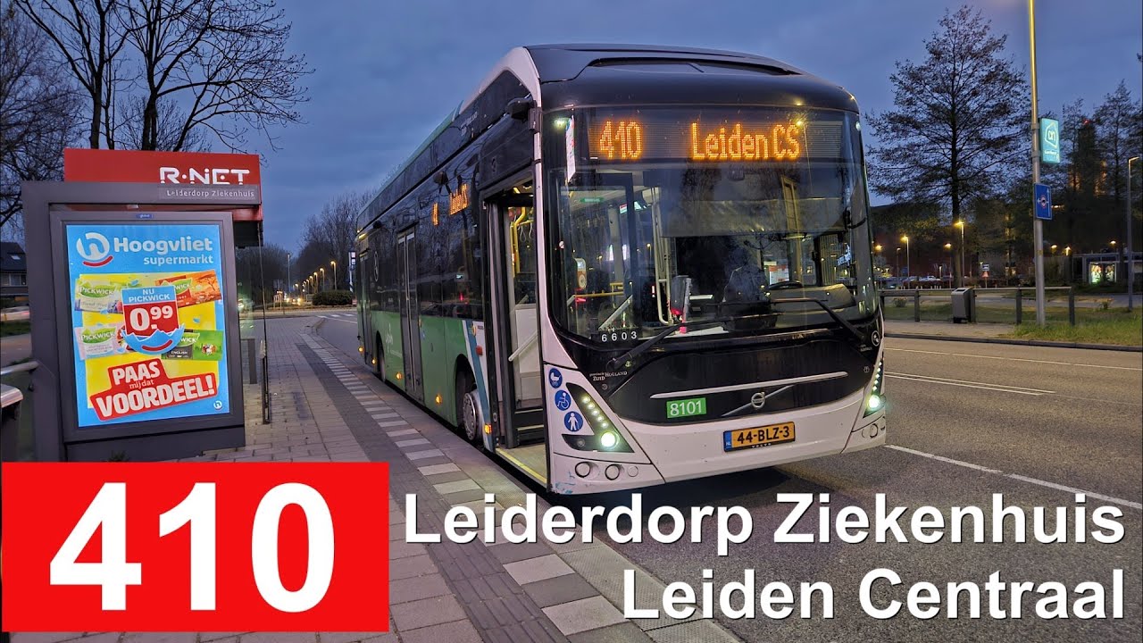 Qbuzz lijn 410: Leiderdorp Ziekenhuis - Leiden Centraal Station | Qbuzz ZHN | Qbuzz 8101 | 2025