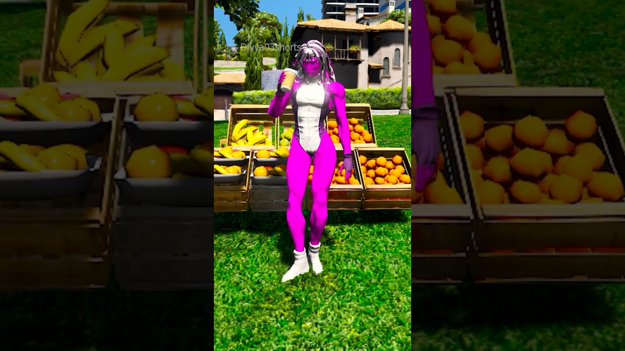 GTA V: PINK HULK GIFTS HIS BABY MONSTER TRUCK #shorts #hulk #gta5