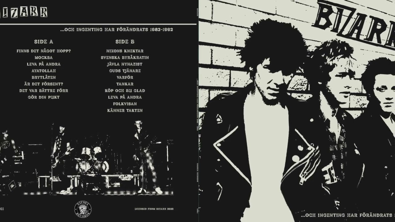 BIZARR - "Och Ingenting Har Forandrats 1982-1992" LP (NR011) Swedish Punk RÅPUNK