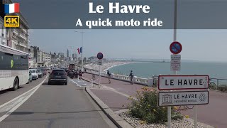 Le Havre City Tour Motorcycle Ride 4K