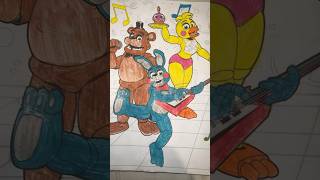 FNAF Coloring Book PAGE 71! TOY CHICA & TOY BONNIE_FREDDY_Art Drawing #art #drawing #fnaf #coloring