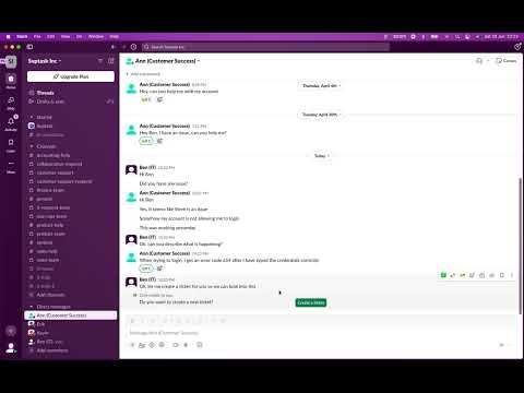 How to Create a Support Ticket from a Slack Direct Messages (DM) Using an Emoji | Suptask - video from Suptask