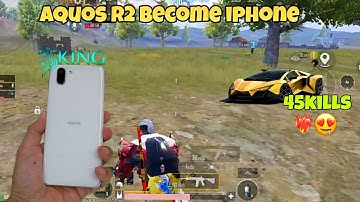 Aquos R2 become iphone 14 pro 🔥 | Aquos R2 pubg test 🥰