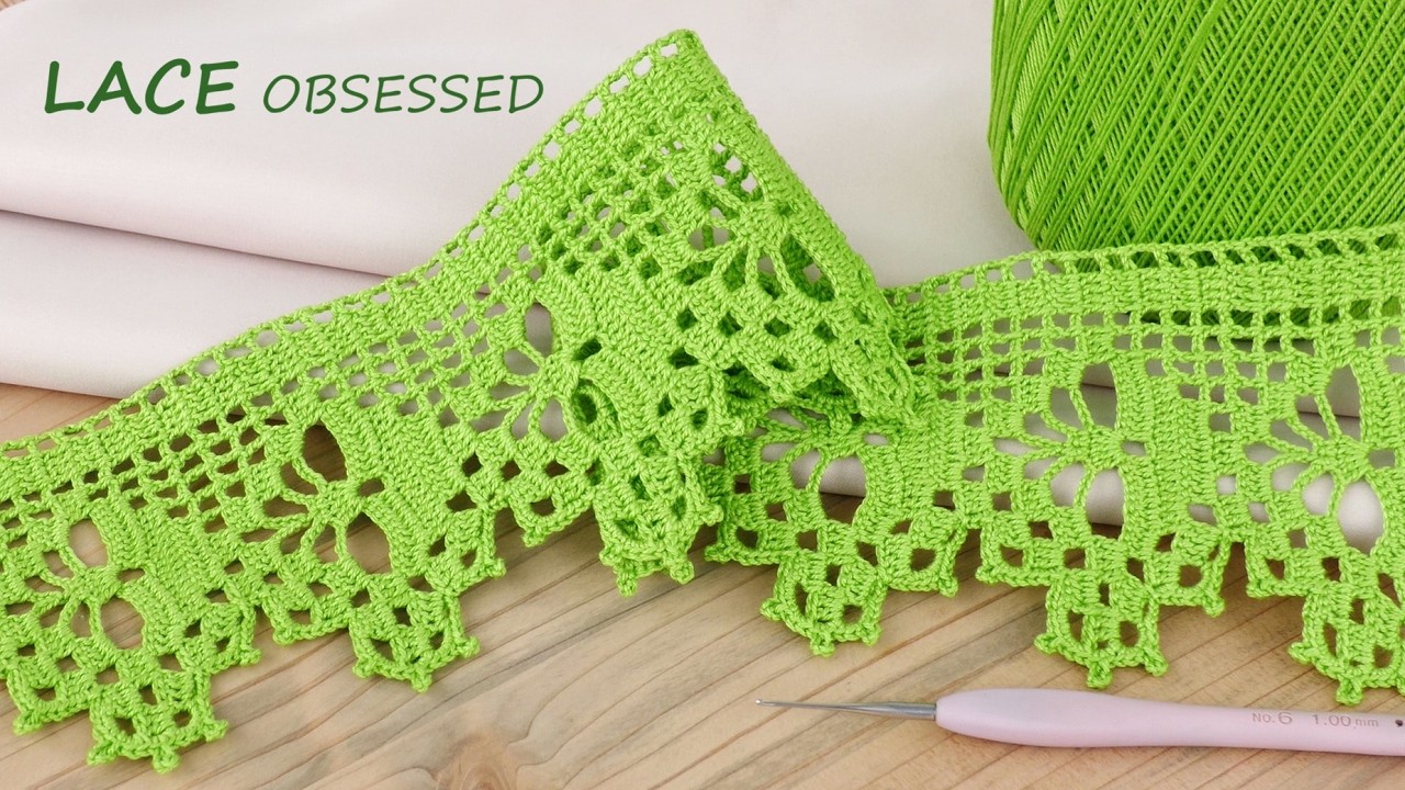 An elegant border designed for refined handmade pieces | Crochet Edging Tutorial