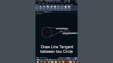 Tangent Line between two Circle in AutoCAD-18 ! #autocad #autocadtips #shortsviral