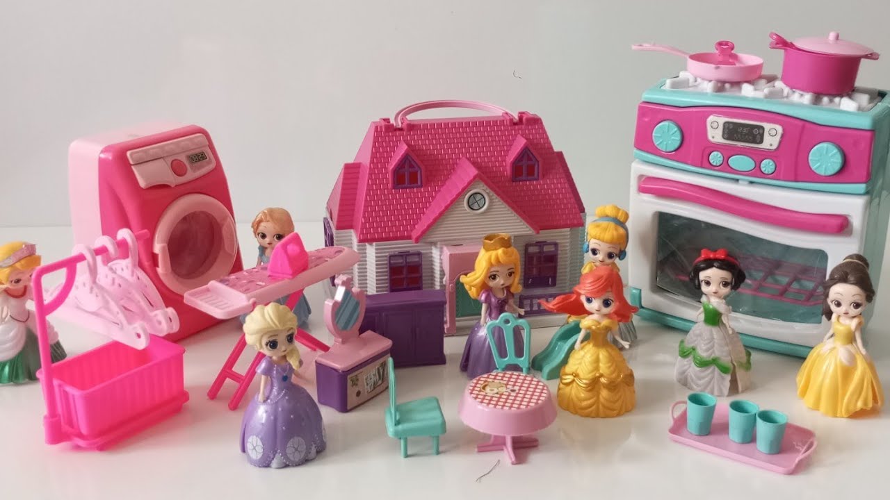 Disney Princess Doll Makeover DIY Miniature Ideas for Barbies  wig, Dress, Faceup,and More! DIY 3