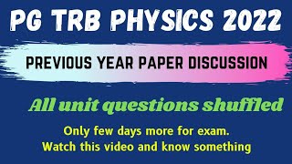 PG TRB Physics Previous year question with answer / TRB Physics / TRB Polytechnic Physics