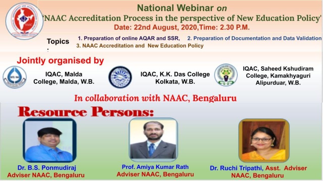 Webinar on "NAAC Accreditation Process in the perspective of New ...