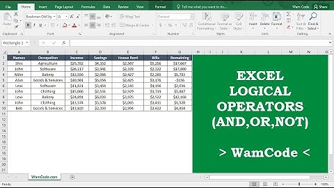 EXCEL LOGICAL OPERATORS explained briefly || #WamCode