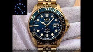Часы Invicta 30612 Pro Diver 43 mm. Master of the Oceans Blue Gold