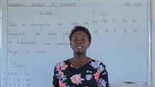 KISWAHILI KIPINDI CHA TANO DARASA LA KWANZA