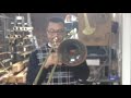Jason Goudeau tests a B.A.C. Custom Trombone