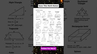 Part 16 Save This Math Notes