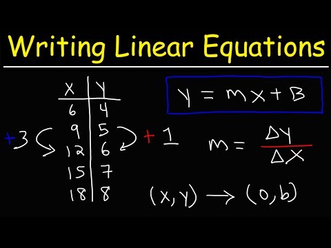 How To Write a Linear Equation From a Function Table