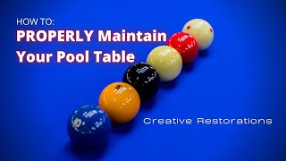 How to Maintain Your Pool Table