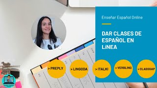 How to teach Spanish online Teach on PREPLY, Italki, Lingoda, and Classgap