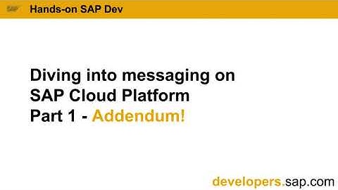 Diving into messaging on SAP Business Technology Platform - Part 1 - Addendum!