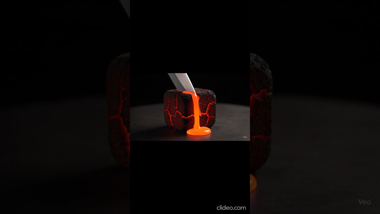 “Lava Cube Cutting 🌋 Oddly Satisfying ASMR” 