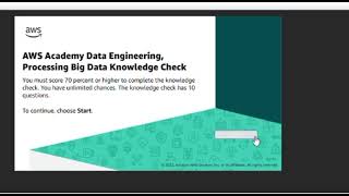 Module 9 Eduskills AWS Academy Data Engineering Course || knowledge check correct answers