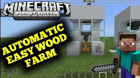 HOW TO MAKE UNLIMITED WOOD FARM IN MINECRAFT POCKET EDITION