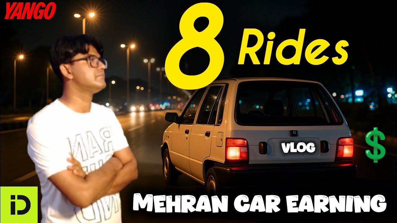 8 rides | Mehran car earning | Yango Indrive Vlog