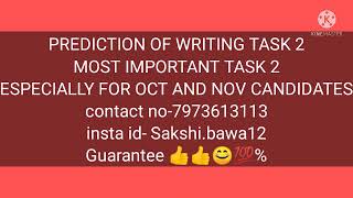 Prediction of writing task 2 for October and November 2021