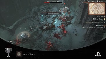 Diablo IV Platinum Trophy Army of Bones PS5 Unlocked