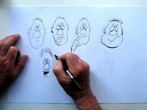 seven-different-cartoon-facial-expressions