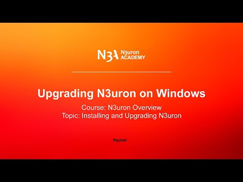 Upgrading N3uron on Windows