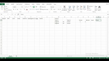 Simple Excel League Table Calculator 2