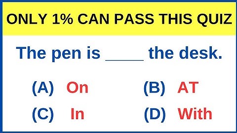 Mixed Grammar Quiz | Only 1% Can Pass This Quiz