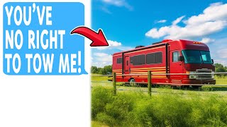 Karen Gets Towed After Parking RV on My Farm Land For a Month!