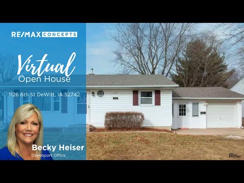 1126 6th St, DeWitt, IA home video tour