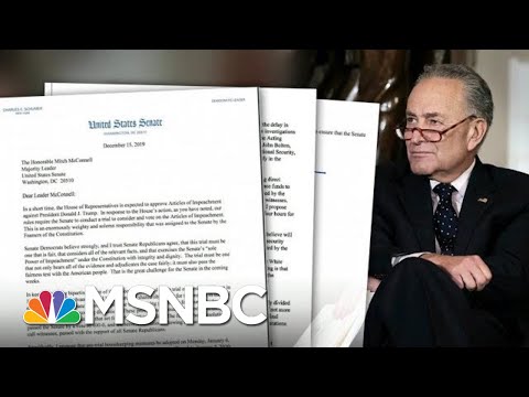 Sen. Schumer Offers Opening Bid In Senate Impeachment Trial Talks | Deadline | MSNBC