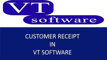 customer receipts in vt software | vt software tutorial | learn vt software #vtsoftware