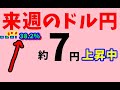 【FXドル円】来週前半10/7 ~10/9 における値動きシナリオ解説
