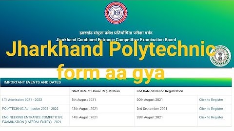Jharkhand polytechnic 2021 | Jharkhand Polytechnic form 2021 kab aayega  | JCECE 2021 | PPI Tutorial