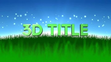 3D Title using Cinema 4d and After Effects