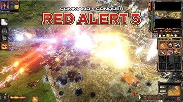 Command and Conquer Red Alert 3 Corona MOD Bottleneck Map Gameplay 3v3 Insane AI No Commentary