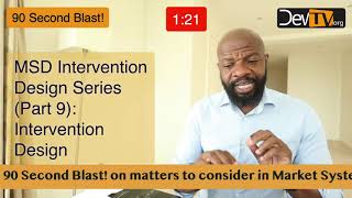 MSD Intervention Design Series (Part 9) : Intervention Design