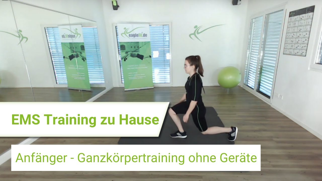 EMS Training zu Hause - Anfänger - Ganzkörpertraining ohne Geräte mit dem eaglefit® HOME EMS Anzug